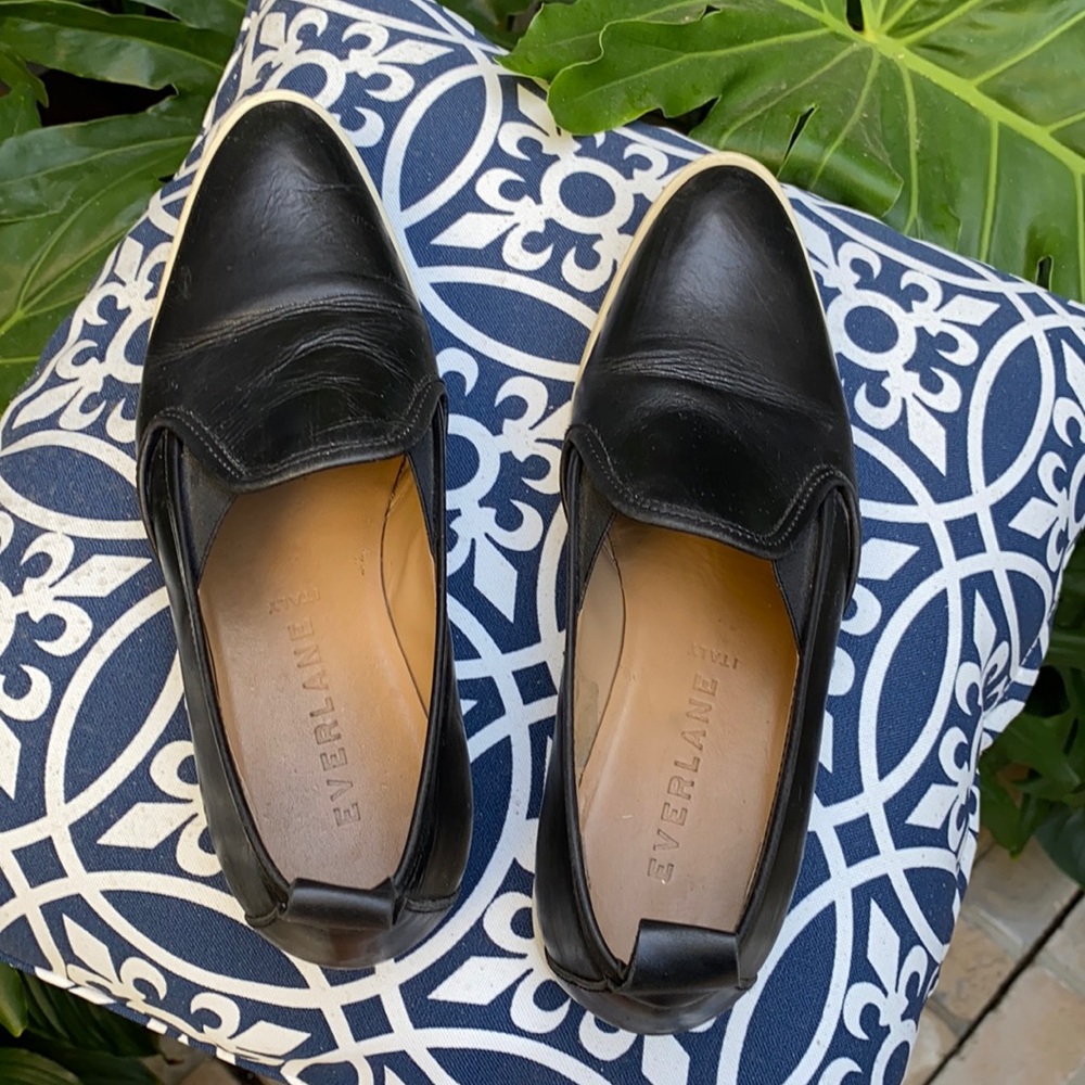 Everlane Modern Black Leather Loafers